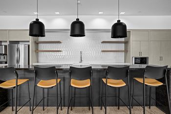 Modern clubhouse with kitchen